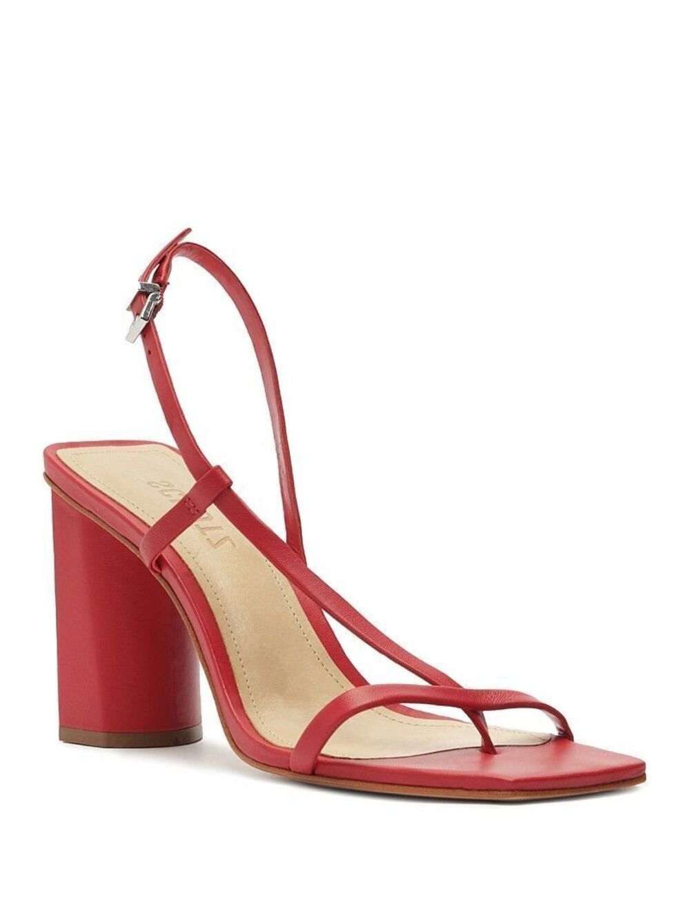 Schutz Women's Heloise Block Heel Sandals Red 9B ($148)